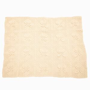 Vintage Off-White Crochet Afghan